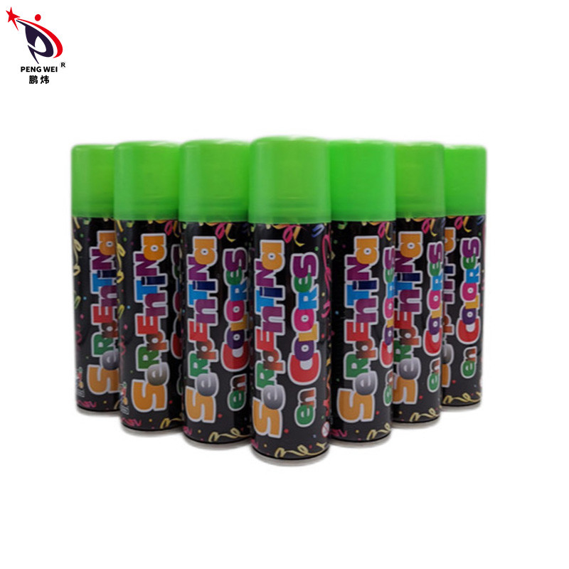 Pulverizador louco multicolorido da corda de PENGWEI, Tin Silly String Spray Streamer