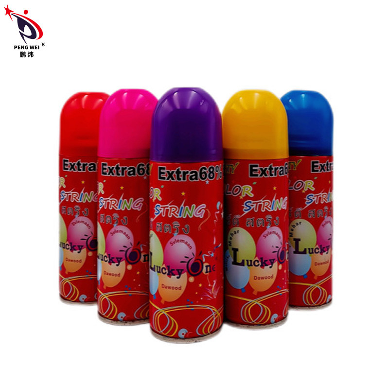 Pulverizador inodoro Nonflammable da flâmula do partido, corda parva do pulverizador multicolorido