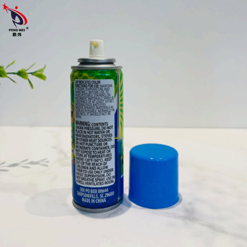 Peso líquido multicolorido 85g da corda inofensiva do pulverizador da flâmula do partido