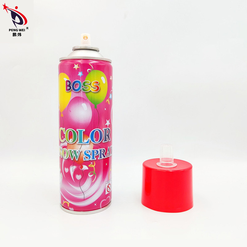 Lata falsificada multicolorido do aerossol da neve do folha de Flandres, pulverizador da neve para o chefe Snow Spray do Natal