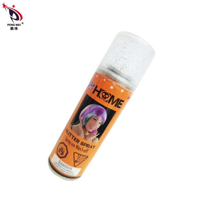 a pintura à pistola Nontoxic do brilho 85g para o cabelo, cabelo multicolorido do brilho pulveriza Dia das Bruxas