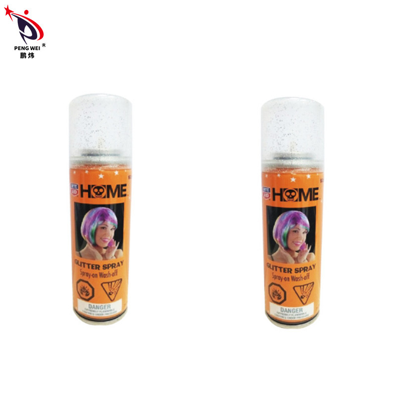 a pintura à pistola Nontoxic do brilho 85g para o cabelo, cabelo multicolorido do brilho pulveriza Dia das Bruxas