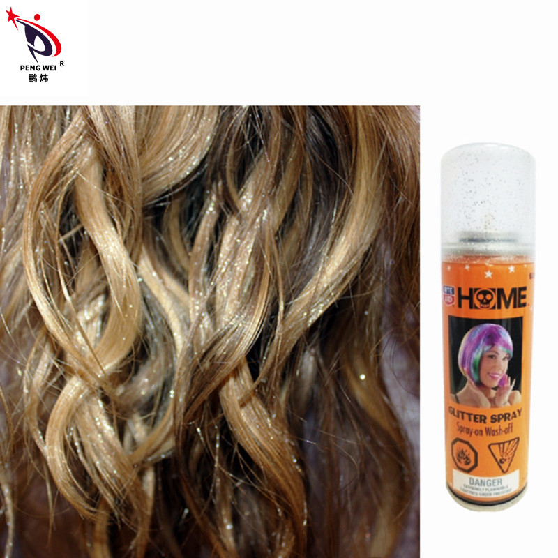 a pintura à pistola Nontoxic do brilho 85g para o cabelo, cabelo multicolorido do brilho pulveriza Dia das Bruxas