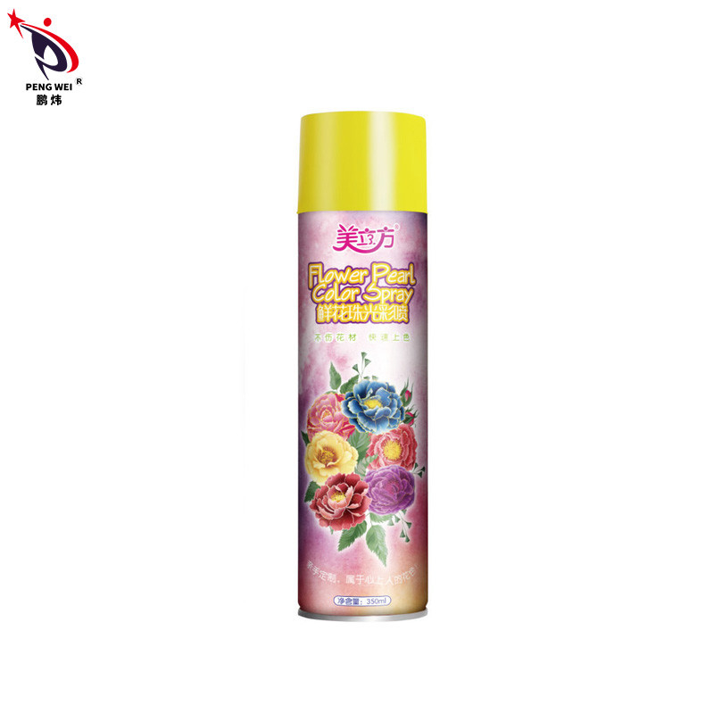 Pulverizador da cor da pérola da flor de MSDS 350ml, pulverizador da pintura do folha de Flandres para flores