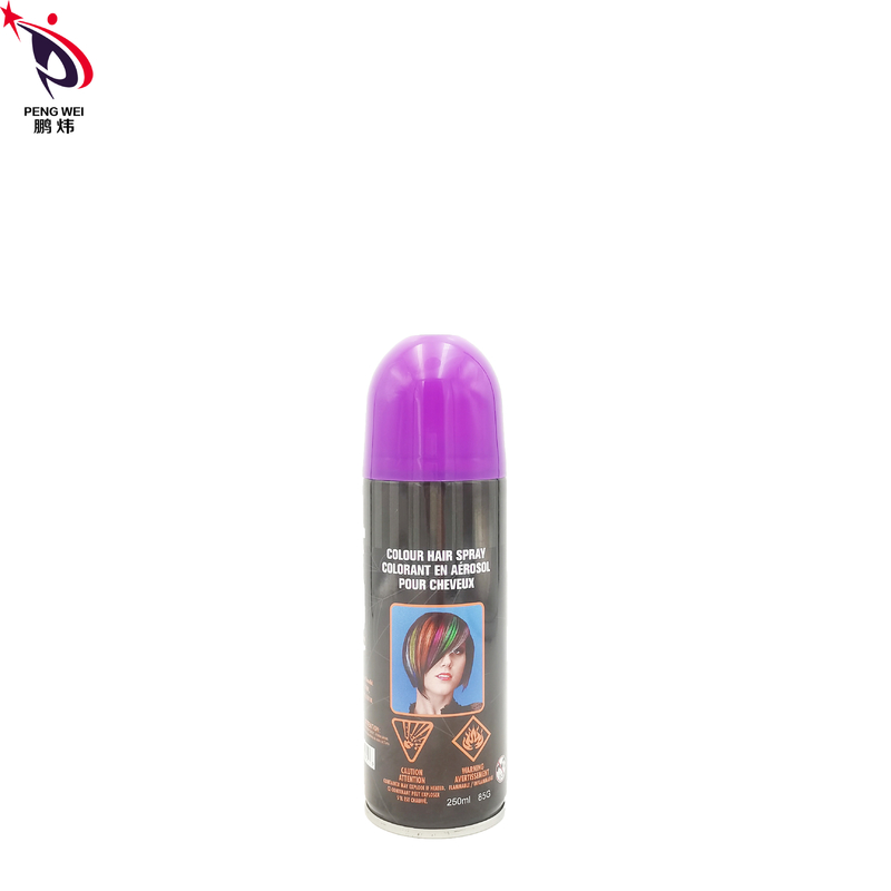 Tin Temporary Hair Dye Spray Nontoxic, pulverizador roxo da cor do cabelo de Smudgeproof