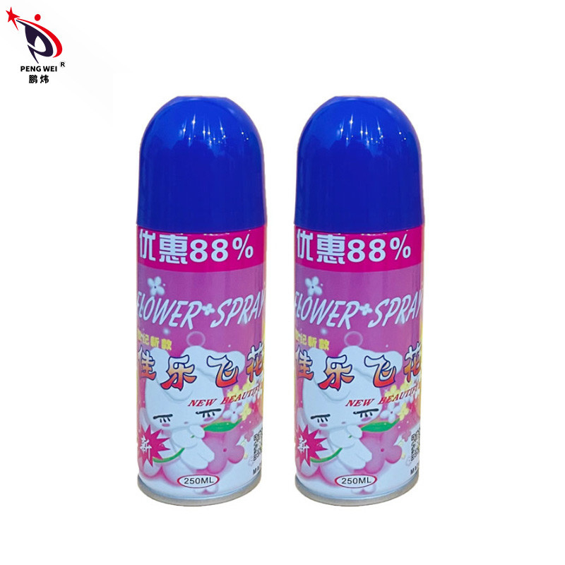 A neve branca artificial feita sob encomenda do partido do logotipo 250ML pulveriza EN71 para a flor do Natal do casamento