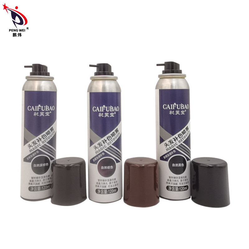 As cores do cabelo de Brown escuro do preto do ODM do OEM pulverizam o pulverizador provisório 40*140mm da cor da raiz do cabelo