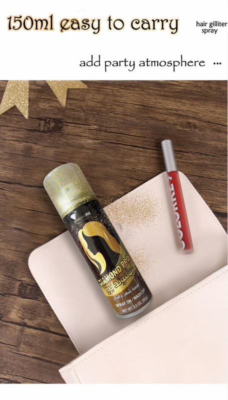 O bom cabelo do brilho de Dia das Bruxas da fragrância pulveriza a tintura 150ml brilha o pulverizador da cor do cabelo
