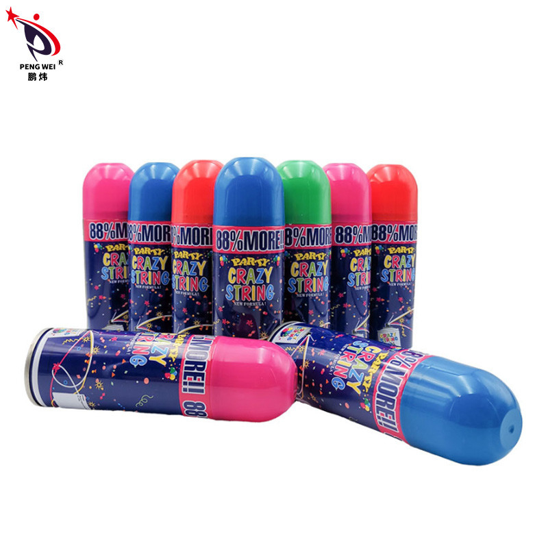 Da corda louca colorida do pulverizador da fita do Natal do ano novo tamanho customizável