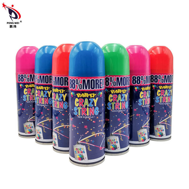 Da corda louca colorida do pulverizador da fita do Natal do ano novo tamanho customizável