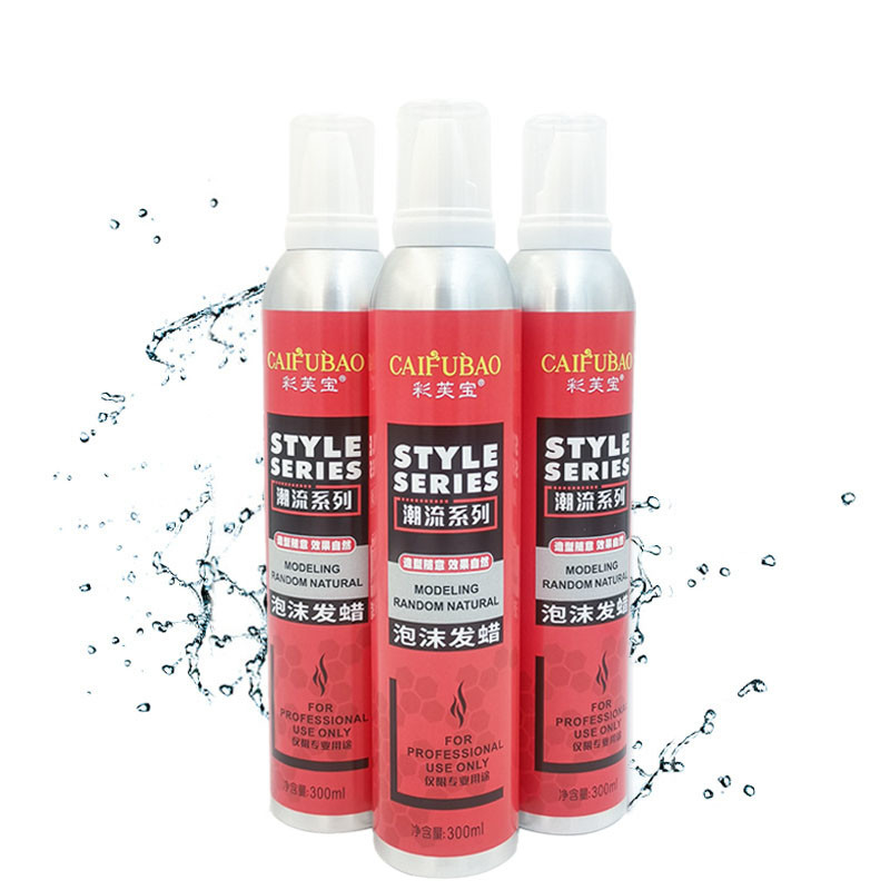 Posse forte rápida feita sob encomenda Barber Natural Styling Mousse portátil 300ml do pulverizador de cabelo seco