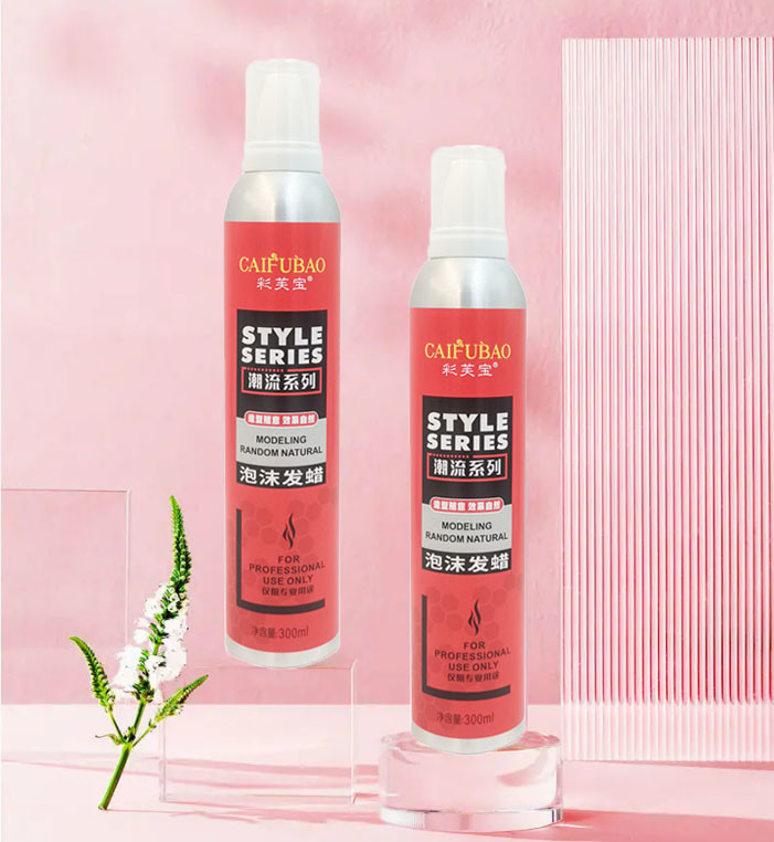 Posse forte rápida feita sob encomenda Barber Natural Styling Mousse portátil 300ml do pulverizador de cabelo seco