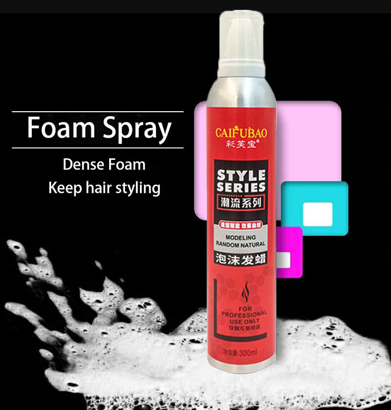Posse forte rápida feita sob encomenda Barber Natural Styling Mousse portátil 300ml do pulverizador de cabelo seco