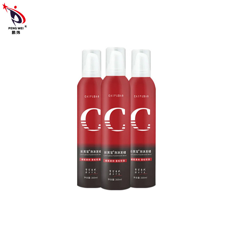 Anti frisar a cera do cabelo da espuma pulverizam a denominação hidratando espumam costume da marca própria dos produtos da cera do cabelo das mulheres dos homens do pulverizador da cera do cabelo