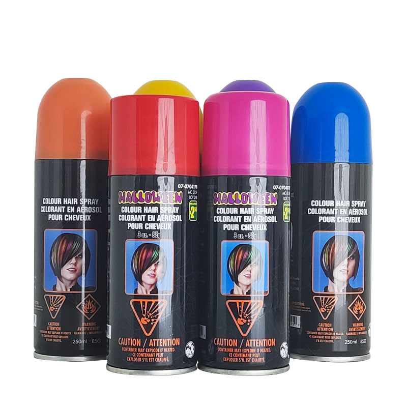 A cor popular do cabelo da fonte do partido pulveriza o cabelo em mudança da cor preta pulveriza o pulverizador provisório da cor do cabelo