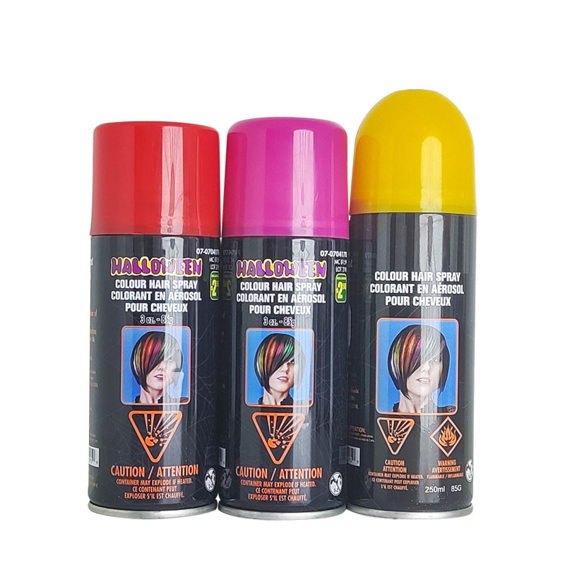 A cor popular do cabelo da fonte do partido pulveriza o cabelo em mudança da cor preta pulveriza o pulverizador provisório da cor do cabelo