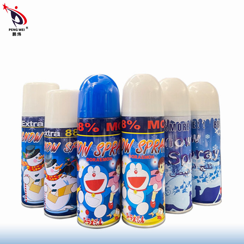 recreação artificial do banquete de casamento do Natal do pulverizador da neve de Doraemon da multi cor 250ml