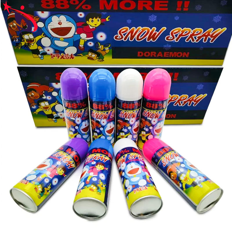 recreação artificial do banquete de casamento do Natal do pulverizador da neve de Doraemon da multi cor 250ml