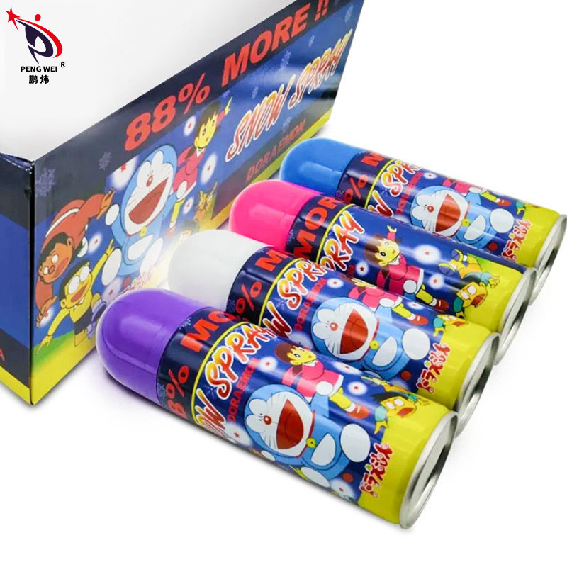 recreação artificial do banquete de casamento do Natal do pulverizador da neve de Doraemon da multi cor 250ml