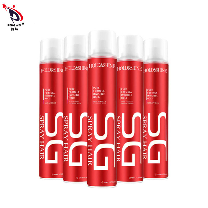 Da fragrância rápida do pulverizador de cabelo seco do salão de beleza cabelo duro que denomina o pulverizador de cabelo forte 420ml da posse