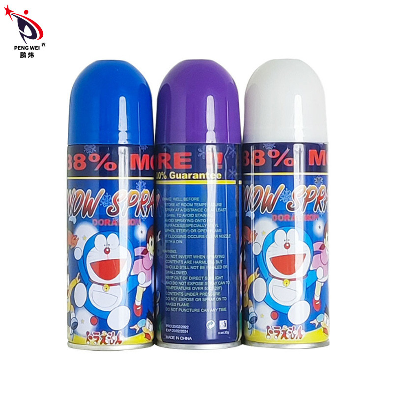 Forme a neve colorida não inflamável da espuma pulverizam 250ml para o aniversário