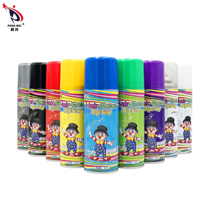 a cor provisória descartável do cabelo 250ml pulveriza a denominação do cabelo pulveriza a decoração unisex do partido
