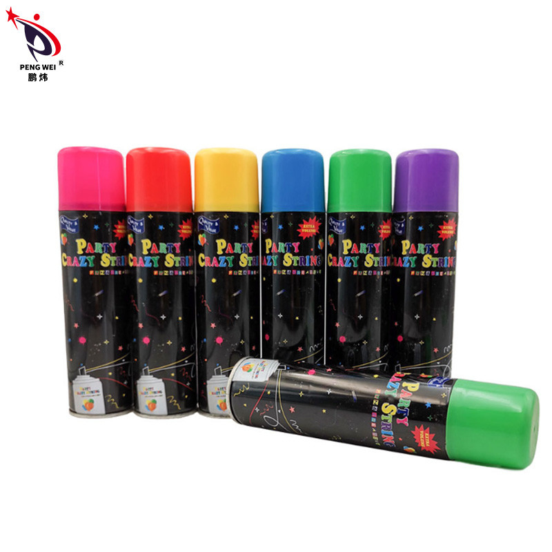 Cor-de-Rosa Silly String Spray Party Crazy String Ribbon para os Festivais de Ação de Graças