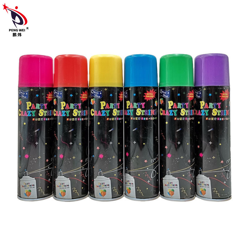 Cor-de-Rosa Silly String Spray Party Crazy String Ribbon para os Festivais de Ação de Graças
