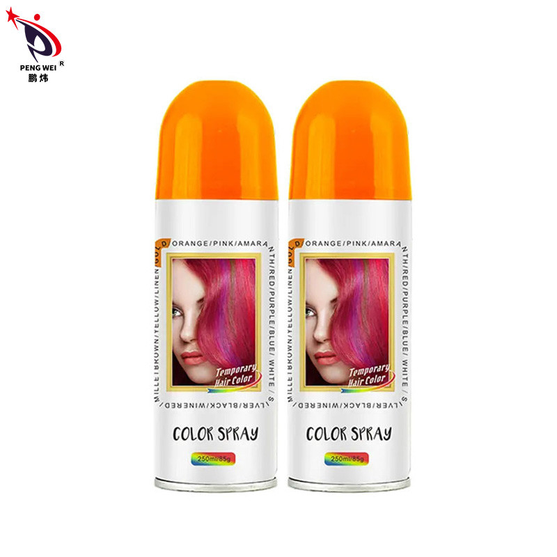 Tintas não tóxicas de cores de festa Sprays de cor para cabelo temporários Laváveis