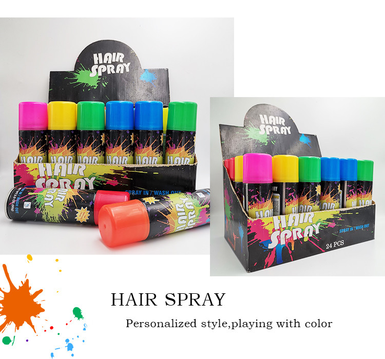 pulverizador da cor do cabelo do partido de 150ml Multiscene, pulverizador provisório inofensivo da cor da tintura de cabelo