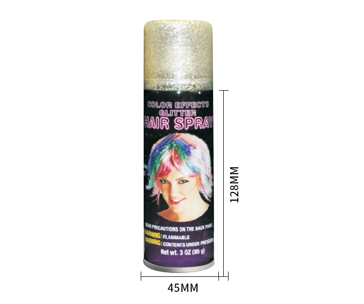 O brilho provisório multicolorido do cabelo pulveriza o propulsor lavável do gás
