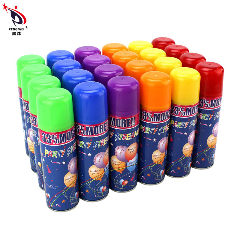 Não tóxico Silly String Spray fácil de limpar colorido Natal Halloween festa String louco