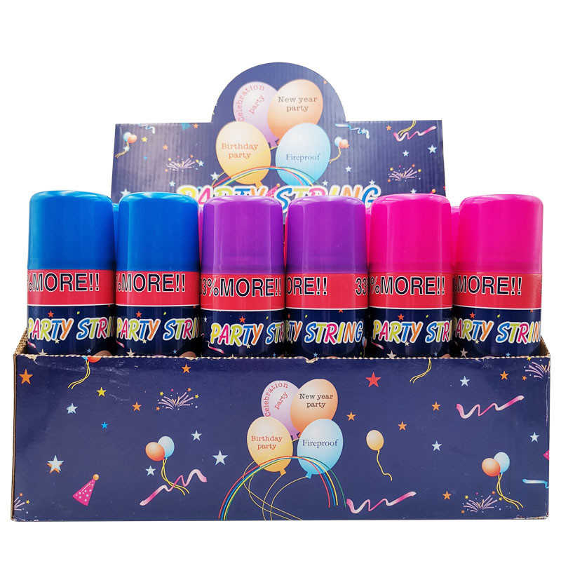 Não tóxico Silly String Spray fácil de limpar colorido Natal Halloween festa String louco