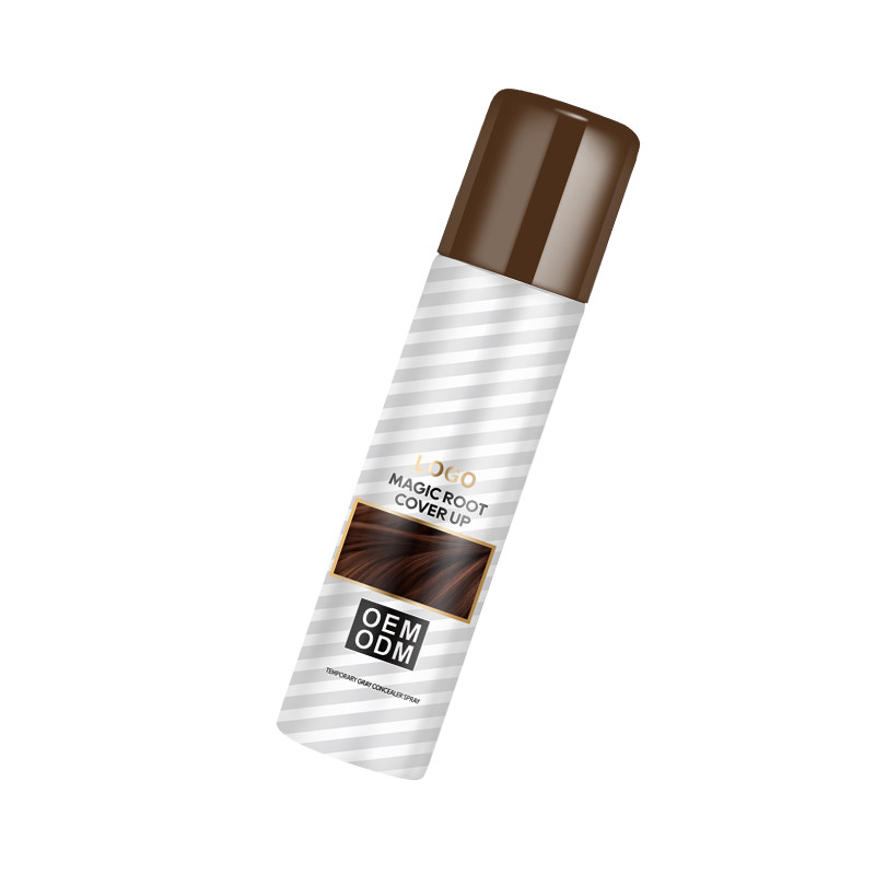OEM sprays de cor de cabelo cor de raiz maquiagem para ocultar raízes cinzentas em segundo