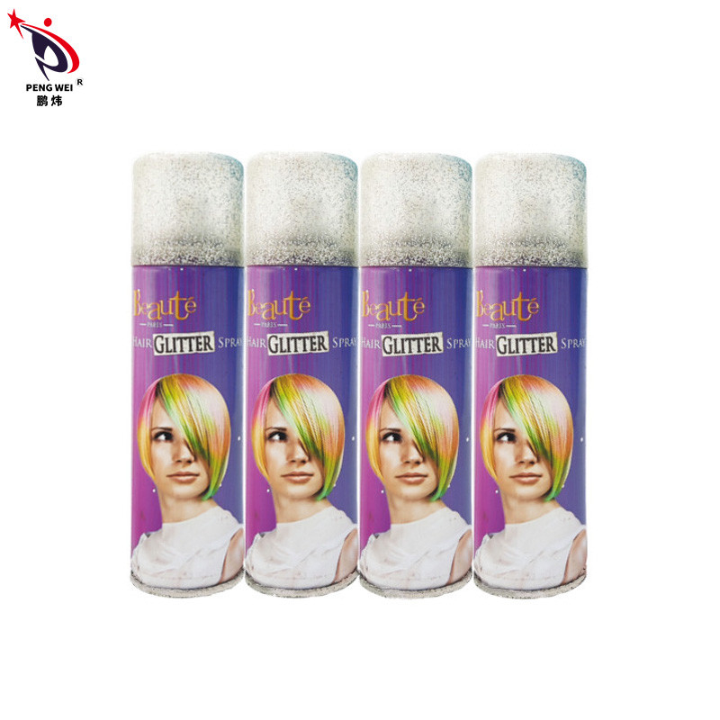 Spray temporário para cor do cabelo Spray brilhante para o cabelo para um visual elegante