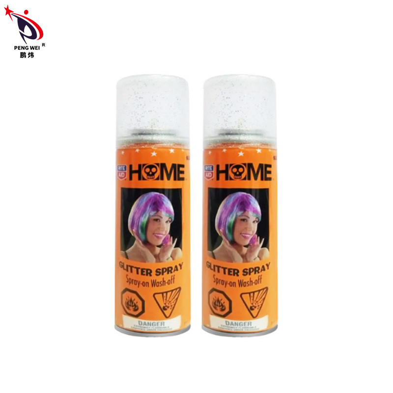 Eco-friendly Party Supply Glowing Hair Spray Instant color Lavável para olhar elegante