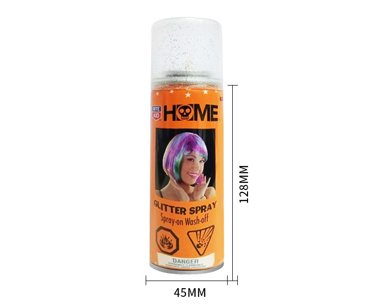 Eco-friendly Party Supply Glowing Hair Spray Instant color Lavável para olhar elegante