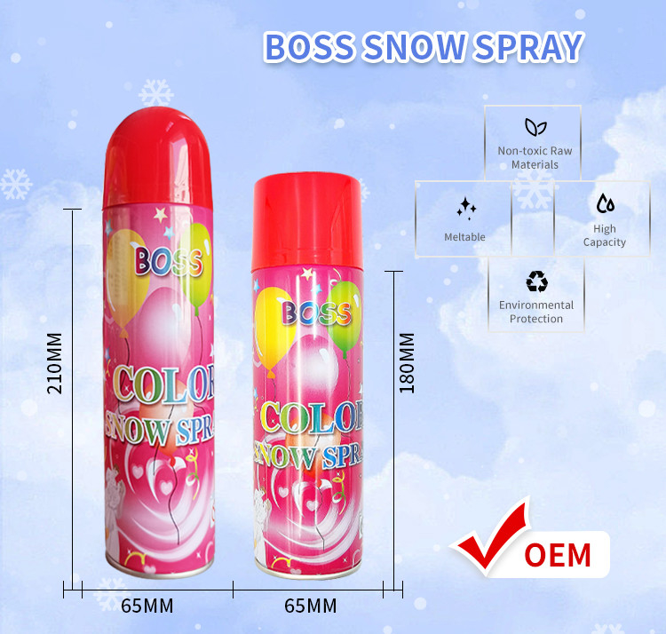 Grátis Festa de Simulação Colorida Spray de Neve 52*185mm Para Festa Divertida