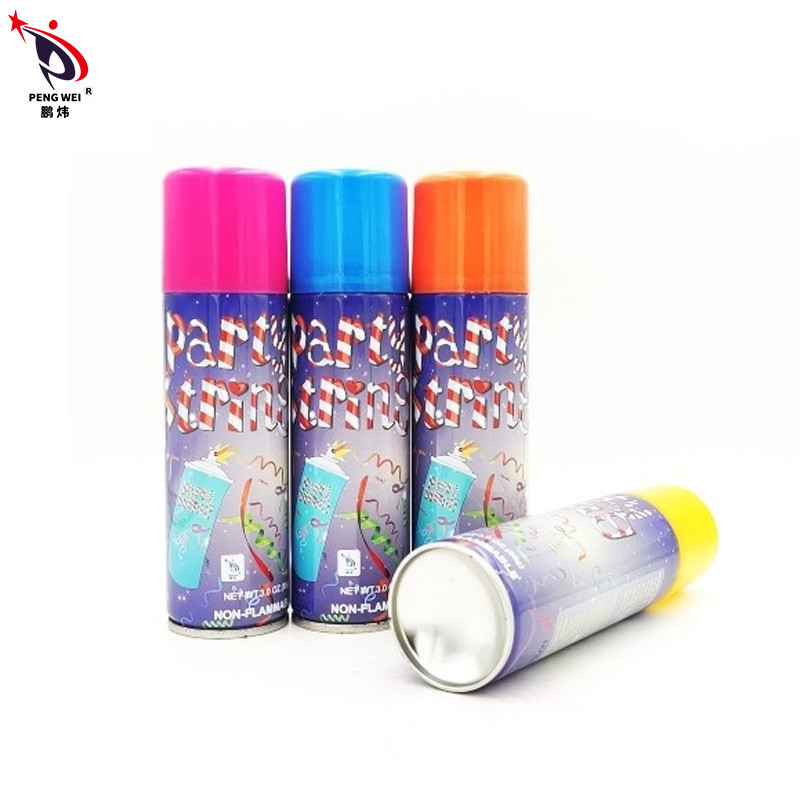 Custom Made Funny 80g Colorido Silly String Spray Celebração de casamento