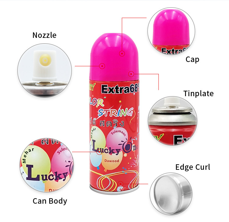 Segura Cor-de-Rosa Louca Silly String Spray Halloween Pranks Não inflamável